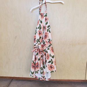 Cool Romper for summer. Halter shorts one piece. Floral design.  Light and airy.